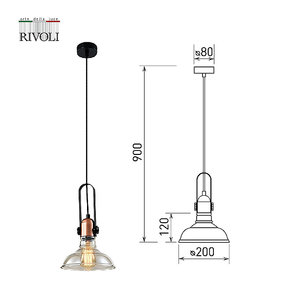 Подвесной светильник Rivoli Leila 4093-201 Б0055026