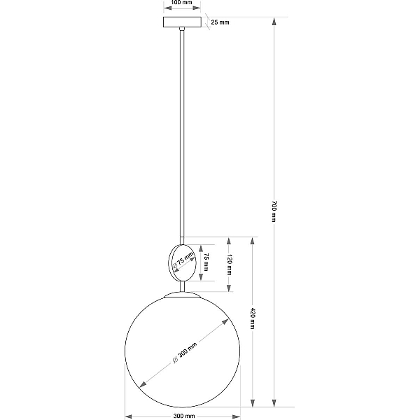 Подвесной светильник Kutek Dimaro DIM-ZW-1(BN)300