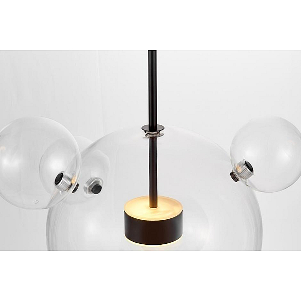 Подвесной светодиодный светильник Lumina Deco Neroni LDP 6016-3+1 BK