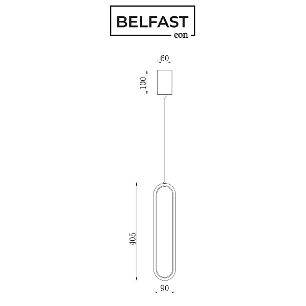 Подвесной светильник Belfast Nevis 86227-1W-41 BL