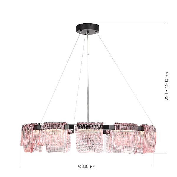 Подвесной светодиодный светильник ST Luce Voile SL6021.403.66