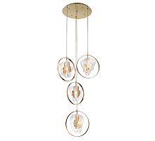 Подвесной светильник Delight Collection Cowley P60669-4 gold/clear
