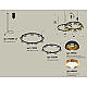 Комплект подвесного светильника Ambrella Light Techno Ring XR92091110 (A9209x2, C9238, C9242, N8145, N8124)