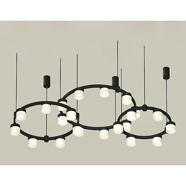 Комплект подвесного светильника Ambrella Light Techno Ring XR92092210 (A9209x3, C9242, C9238, C9232, N8402)