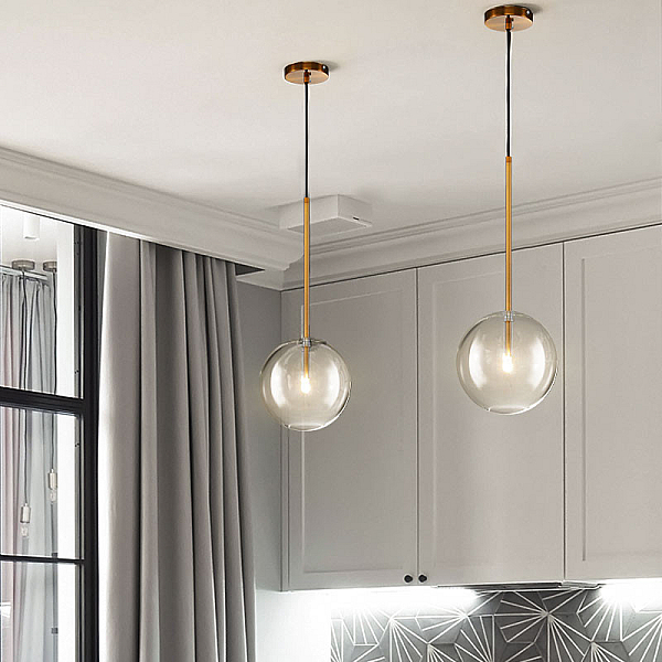 Подвесной светильник Delight Collection Ball Sola 9217P/D200 gold