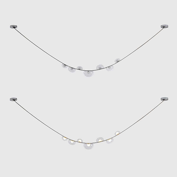 Подвесной светильник Crystal Lux BOSQUE SP7 L3000 GREY/TRANSPARENT