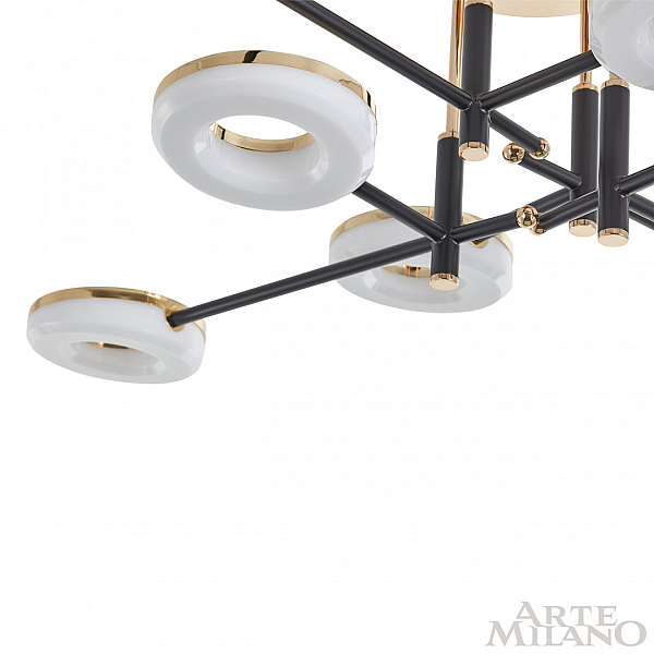 Потолочная светильник Arte Milano Ferrara 272999/8 BK/GD