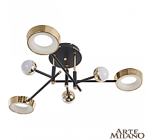 Потолочный светильник Arte Milano Ferrara 273299/6 BK/GD