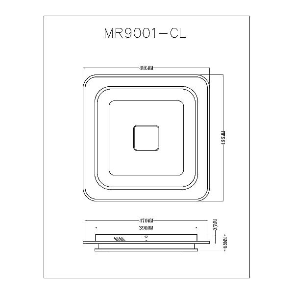 Потолочный светодиодный светильник MyFar Ceiling Button MR9001-CL