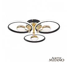 Потолочный светильник Arte Milano Ferrara 276140/3+3 BK/GD