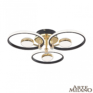 Потолочный светильник Arte Milano Ferrara 276140/3+3 BK/GD