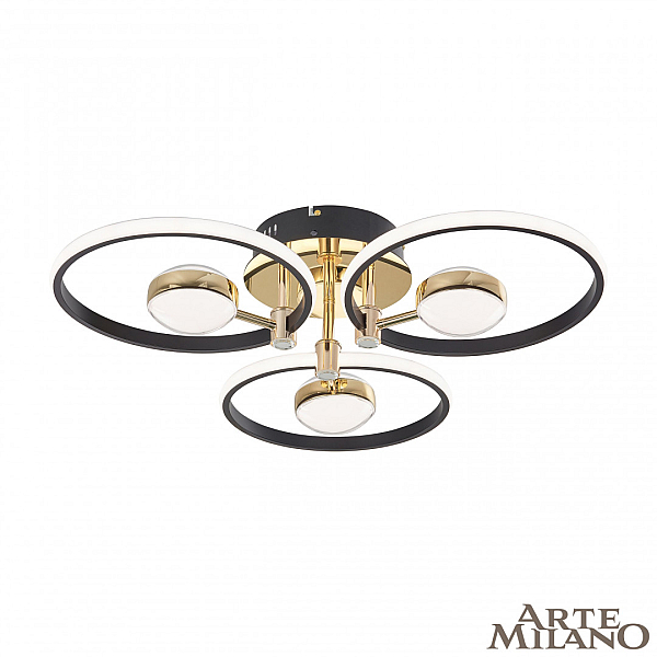 Потолочный светильник Arte Milano Ferrara 276140/3+3 BK/GD