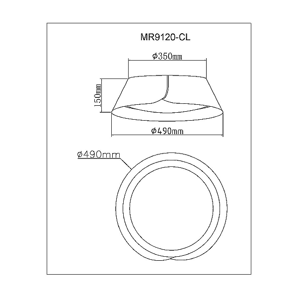 Потолочный светодиодный светильник MyFar Ceiling Cordelia MR9120-CL