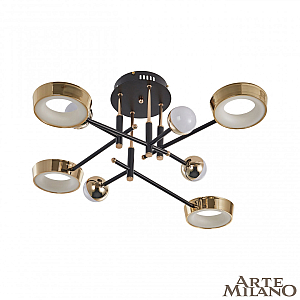 Потолочный светильник Arte Milano Ferrara 273299/8 BK/GD