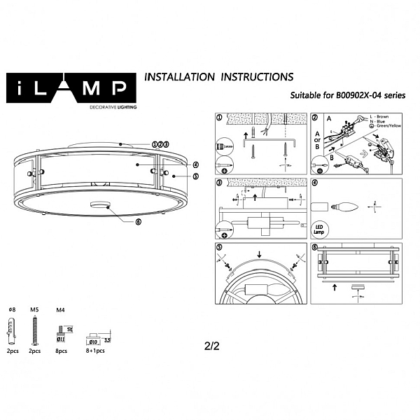 Потолочный светильник iLamp Dice 902X-4 CR