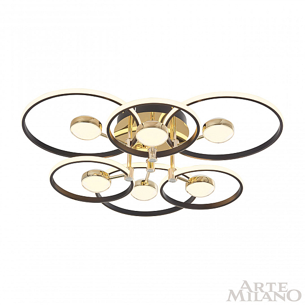 Потолочный светильник Arte Milano Ferrara 276140/6+6 BK/GD