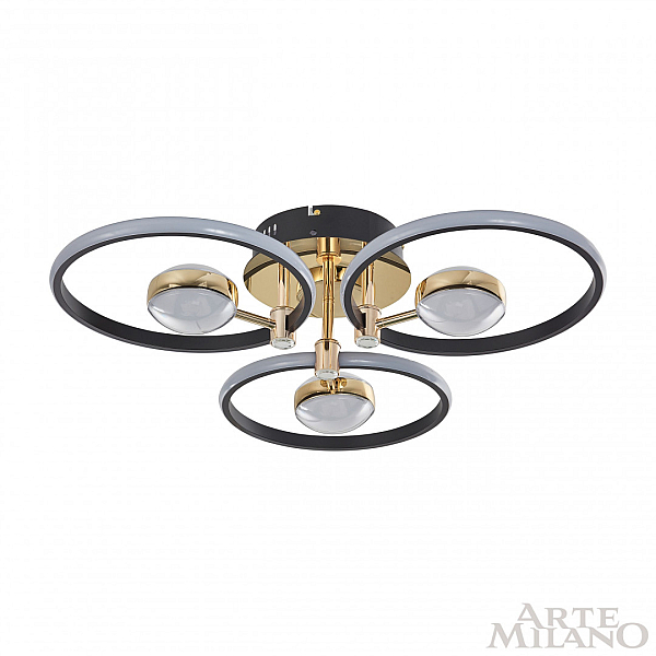 Потолочный светильник Arte Milano Ferrara 276140/3+3 BK/GD