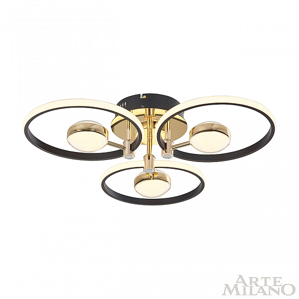 Потолочный светильник Arte Milano Ferrara 276140/3+3 BK/GD