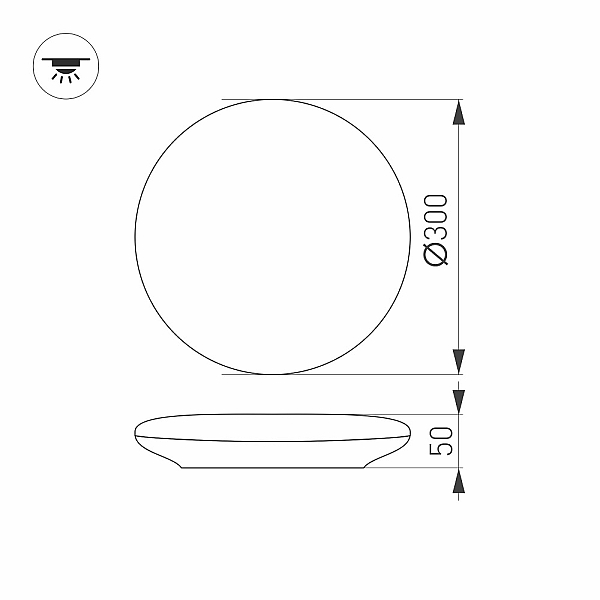 Потолочный светодиодный светильник Arlight CL-Frisbee-Dim-R300-18W Day4000-Mix 030111