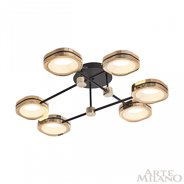 Потолочный светильник Arte Milano Ferrara 277999/6 BK/GD