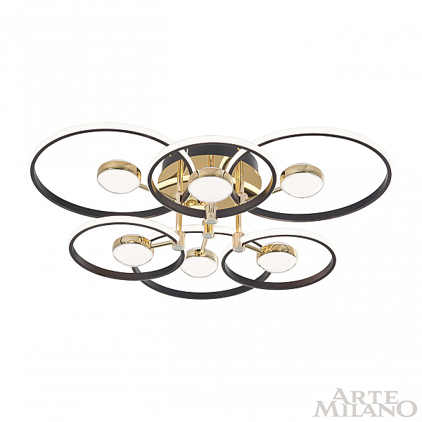 Потолочный светильник Arte Milano Ferrara 276140/6+6 BK/GD