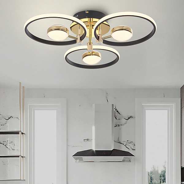 Потолочный светильник Arte Milano Ferrara 276140/3+3 BK/GD