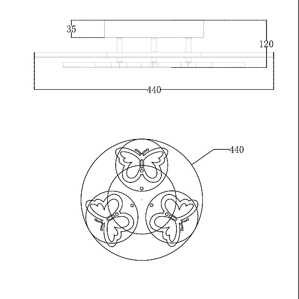 Потолочный светильник Escada Butterfly 10272/6LED