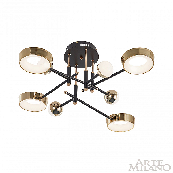 Потолочный светильник Arte Milano Ferrara 273299/8 BK/GD