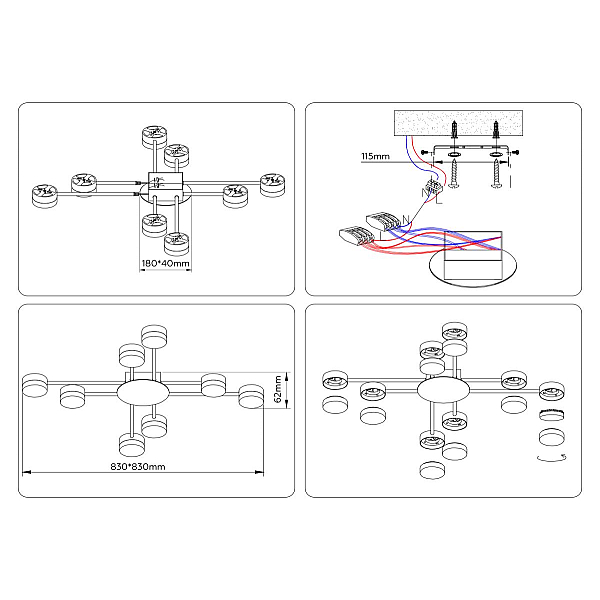 Потолочный светильник Ambrella Light Comfort FL71506