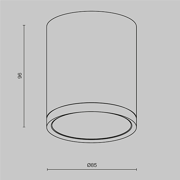 Потолочный светильник Maytoni Technical Hoop C086CM-GX53-MRD-B