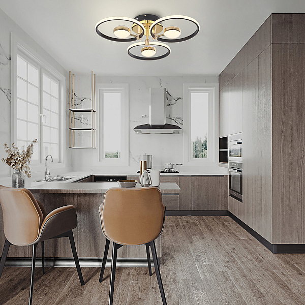 Потолочный светильник Arte Milano Ferrara 276140/3+3 BK/GD