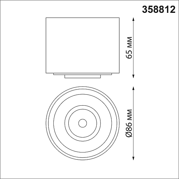 Потолочный светодиодный светильник Novotech Over Gesso 358812