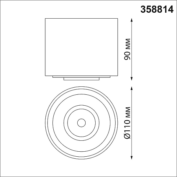Потолочный светодиодный светильник Novotech Over Gesso 358814