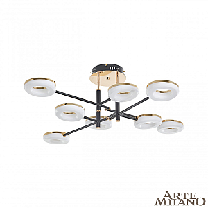 Потолочная светильник Arte Milano Ferrara 272999/8 BK/GD
