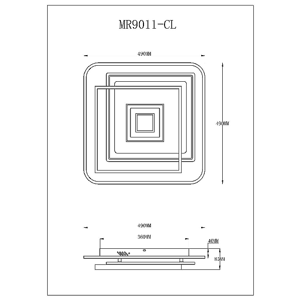Потолочный светодиодный светильник MyFar Ceiling Galatea MR9011-CL