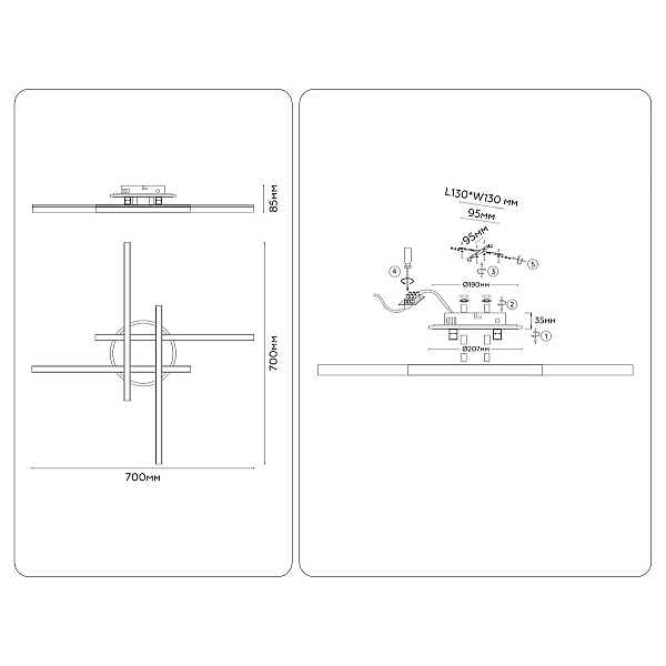 Люстра Ambrella Light COMFORT FL6282