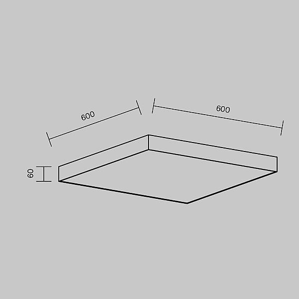 Потолочный светодиодный светильник Maytoni Technical Zon C032CL-90W4K-SQ-B