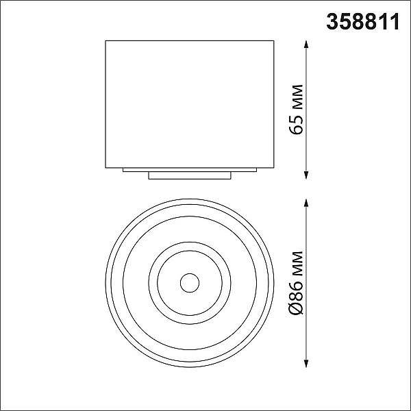 Потолочный светодиодный светильник Novotech Over Gesso 358811