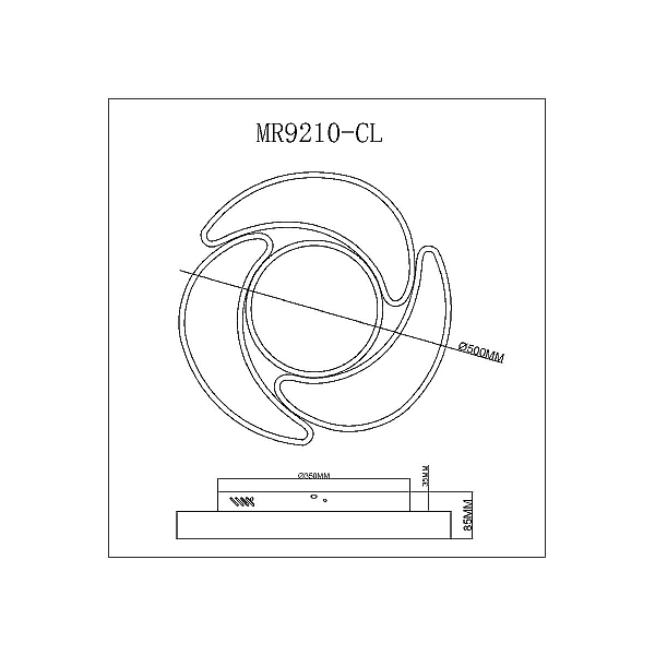 Потолочный светодиодный светильник MyFar Ceiling Lysithea MR9210-CL