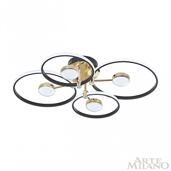Потолочный светильник Arte Milano Ferrara 276140/4+4 BK/GD
