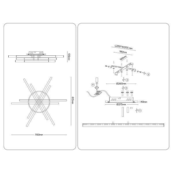 Люстра Ambrella Light COMFORT FL6272
