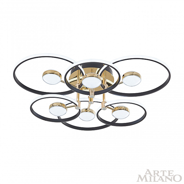 Потолочный светильник Arte Milano Ferrara 276140/6+6 BK/GD