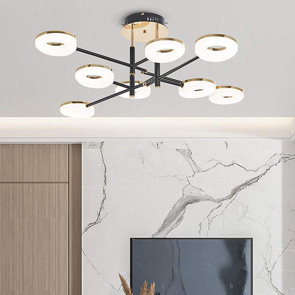 Потолочная светильник Arte Milano Ferrara 272999/8 BK/GD