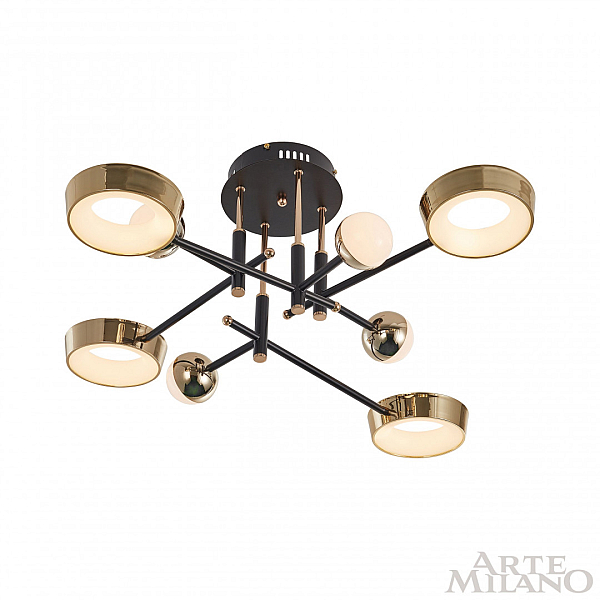 Потолочный светильник Arte Milano Ferrara 273299/8 BK/GD