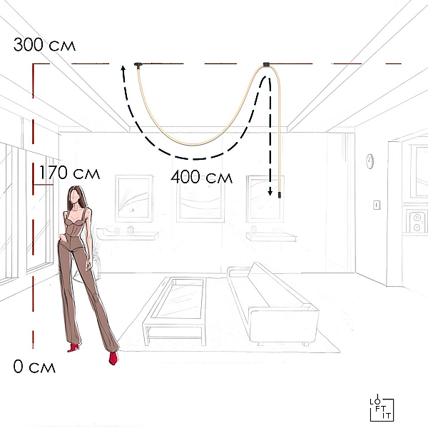 Потолочный светильник LOFT IT Thread 10388A Black
