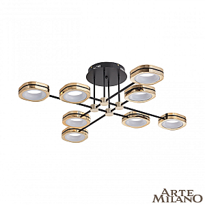Потолочный светильник Arte Milano Ferrara 277999/8 BK/GD