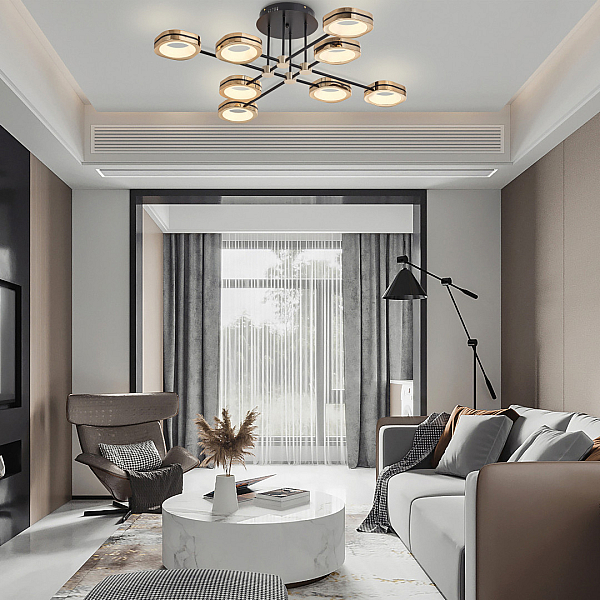 Потолочный светильник Arte Milano Ferrara 277999/8 BK/GD