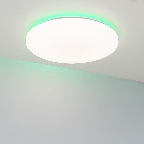 Потолочный светильник Arlight SP-FAVOR-R600-50W Day4000-MIX-RGB (WH, 100 deg, 230V, Tuya Zigbee) (IP54 Пластик) 057444
