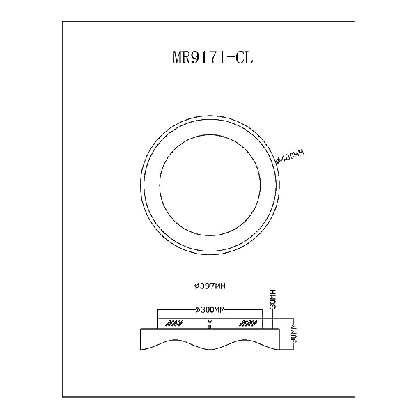 Потолочный светодиодный светильник MyFar Ceiling Diona MR9171-CL