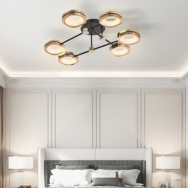 Потолочный светильник Arte Milano Ferrara 277999/6 BK/GD